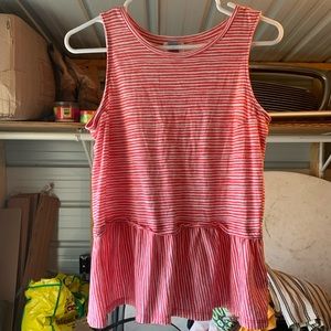 Pink and white striped shirt